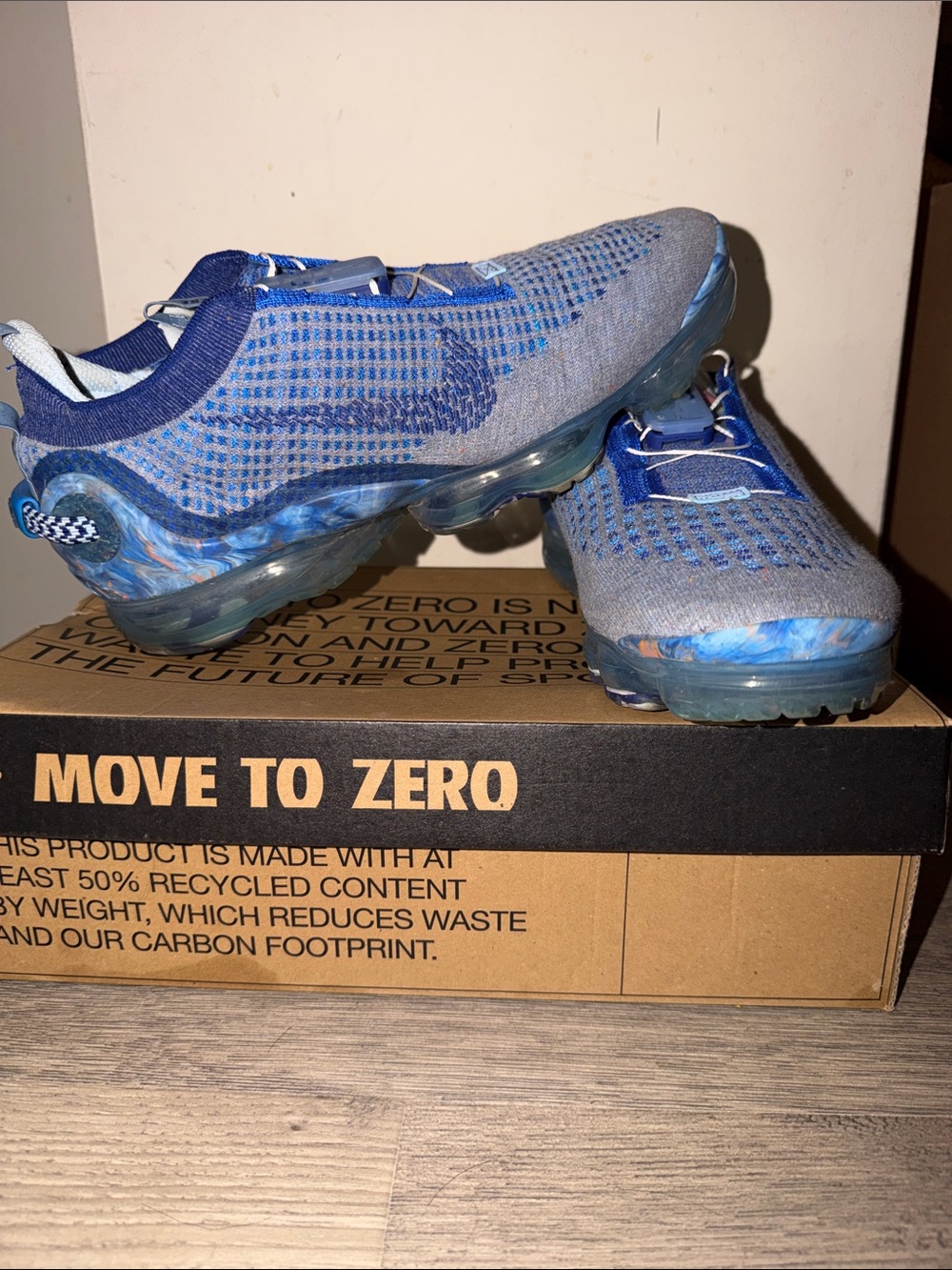 Nike Blue Knit VaporMax with Marble Accents